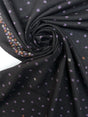 Printed Wool Fabric Purple Black