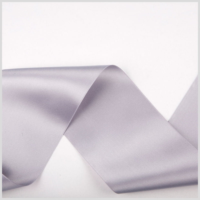 3.75" Light Gray Double Face French Satin Ribbon