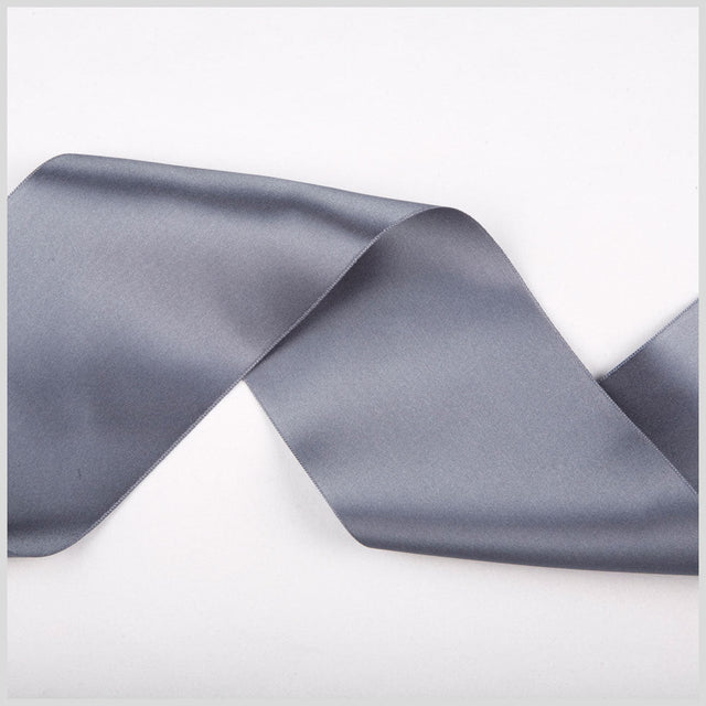 3.75" Silver Double Face French Satin Ribbon