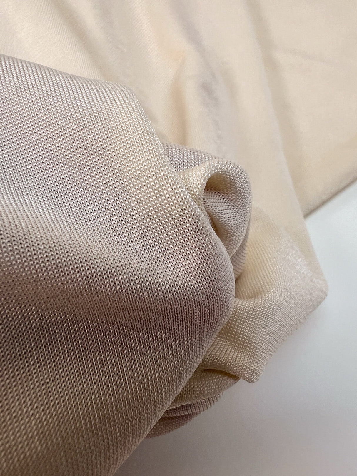 Beige Polyamide Knit Fabric