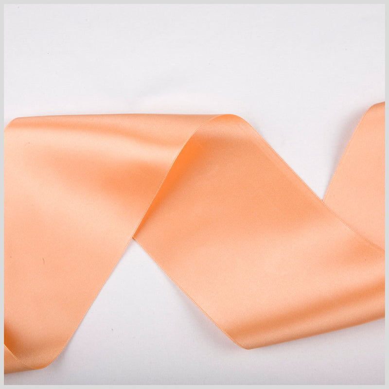3.75" Pale Peach Double Face French Satin Ribbon