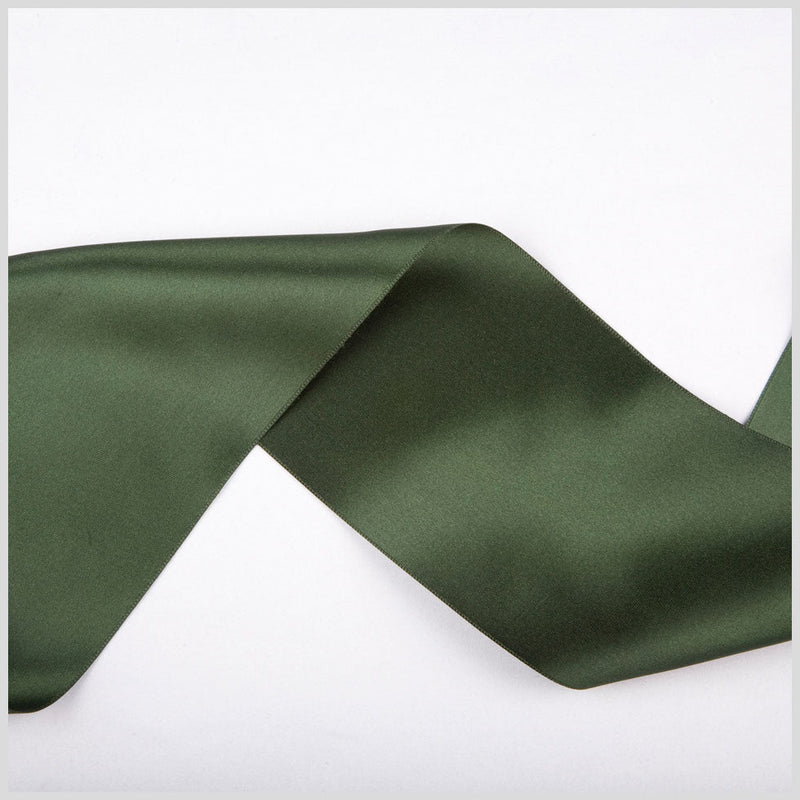 3.75" Hunter Double Face French Satin Ribbon