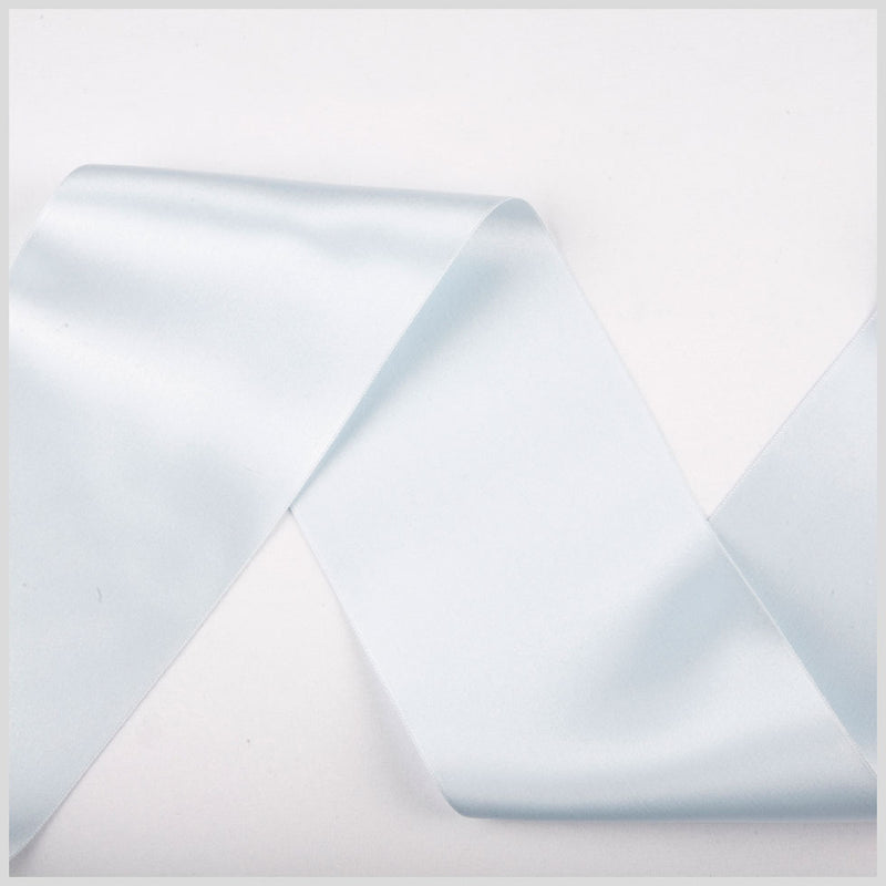 3.75" Pale Blue Double Face French Satin Ribbon