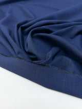 Polyester Checked Suiting Fabric Blue Black