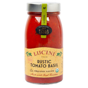 LUCINI ORGANIC PASTA SAUCE RUSTIC TOMATO BASIL 25.5 OZ JAR