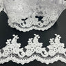 Polyester Lace Trimming Corded Embroidered 4" Wide