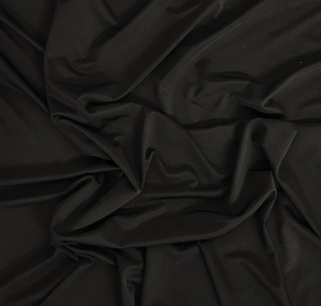 Black Nylon Spandex Activewear Jersey Knit