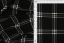 1 yarda de tela de crepé tecnológico con estampado a cuadros, mezcla de poliéster y spandex de 220 GSM, ancho de 58/60"