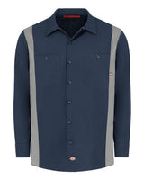 Dickies Men's Industrial Colorblocked Long Sleeve Shirt