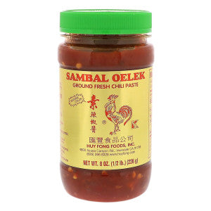 HUY FONG SAMBAL OELEK CHILI PASTE 8 OZ JAR