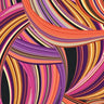 Printed Spandex Wave Line Geometric Fabric