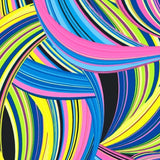 Printed Spandex Wave Line Geometric Fabric