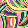Printed Spandex Wave Line Geometric Fabric