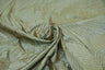 Bark Leaf Polyester Taffeta Fabric - Zig Zag Texture, 58/60" Width, Chocolate, Bronze Olive, Mint Green (Brownish Hue) (1 Yard)