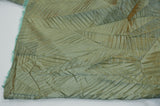 Bark Leaf Polyester Taffeta Fabric - Zig Zag Texture, 58/60" Width, Chocolate, Bronze Olive, Mint Green (Brownish Hue) (1 Yard)