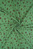 Tela de punto acanalada 4x2 Yummy Rib con estampado floral pequeño, suave, ligera y elástica, ancho 58/60"