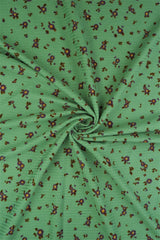 Rib Knit Ditsy Floral Stretch Fabric