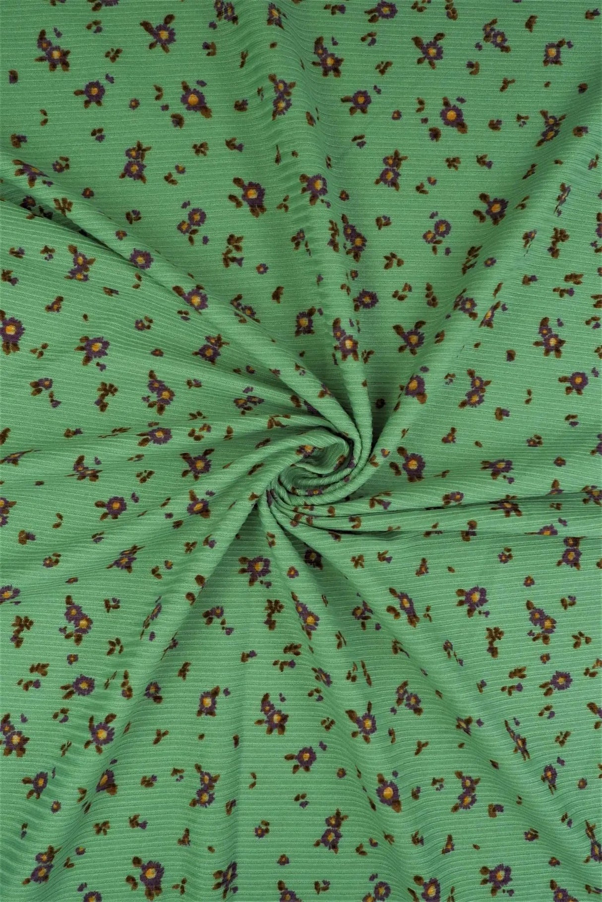 1 Yard Ditsy Floral 4X2 Yummy Rib Knit Fabric Soft Stretch 58/60 Inches Wide