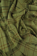 Tela jacquard de doble tejido a cuadros, material pesado y elástico, 58/60" de ancho