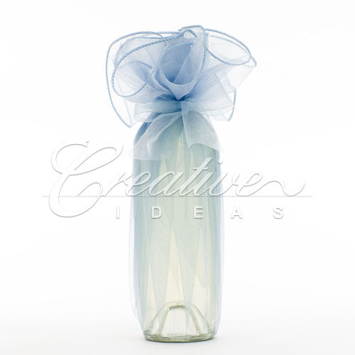 28" Round Solid Organza Wrap-Sold By A Dozen Pieces ( 6 Pieces/Inner Pack) (Light Blue)