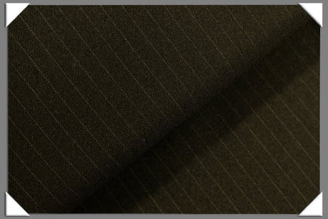 Brown Vegan 1/4" Stripe Polyester Fabric - Brown Stripe, 60" Width (1 Yard)