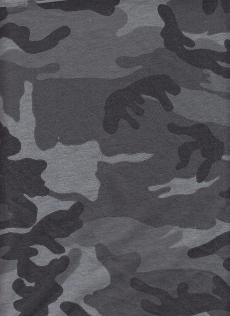 French Terry Camouflage Print Fabric 1 Yard Soft Stretch Cozy Texture 58/60" Wide