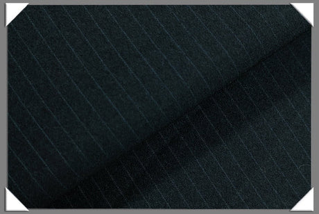Navy Vegan 1/4" Stripe Polyester Fabric - Navy Stripe, 60" Width (1 Yard)