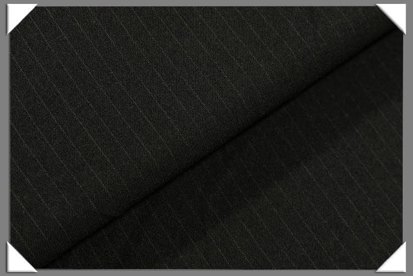 Charcoal Vegan 1/4" Stripe Polyester Fabric - Charcoal Stripe, 60" Width (1 Yard)