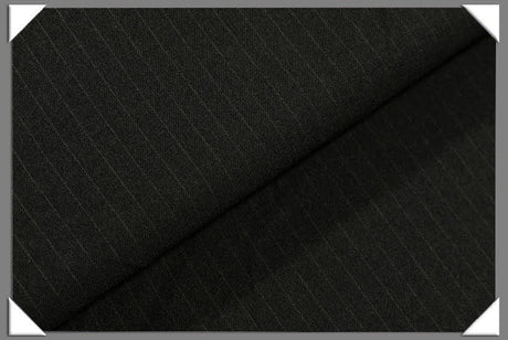 Charcoal Vegan 1/4" Stripe Polyester Fabric - Charcoal Stripe, 60" Width (1 Yard)
