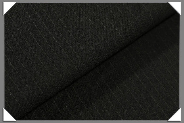 Charcoal Vegan 1/4" Stripe Polyester Fabric - Charcoal Stripe, 60" Width (1 Yard)