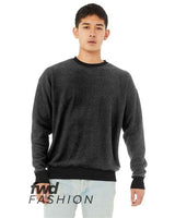 BELLA + CANVAS Unisex FWD Fashion Sueded Drop Shoulder Crewneck Sweatshirt