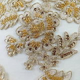 Beaded Corded Bridal Lace Fabric 51" Wide