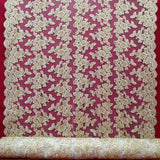 Beaded & Corded Bridal Lace Fabric Embroidered on 100% Polyester Net Mesh – Lace USA