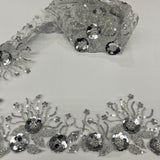 Beaded Corded Floral Lace Trim