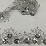 Beaded Corded Floral Lace Trim 4" Wide
