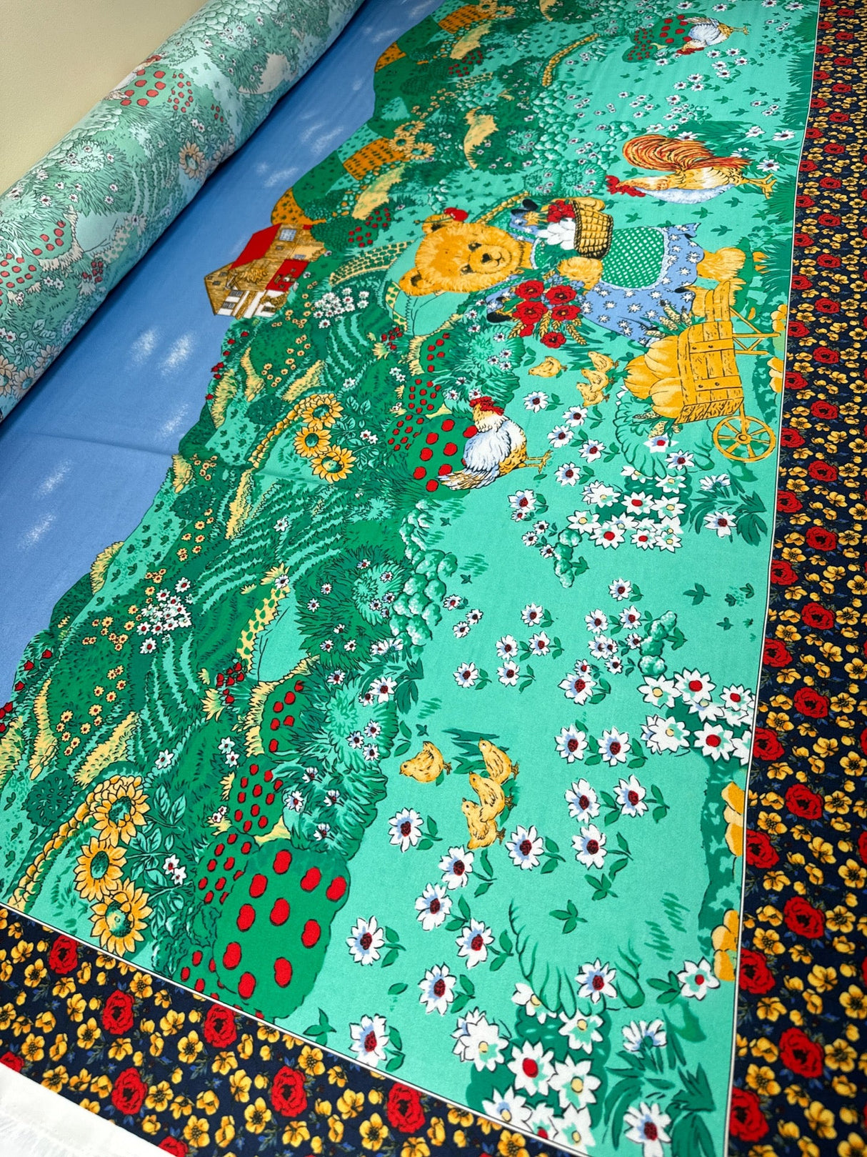 Polyester Sateen Multicolour Panel Print