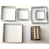 Ateco 52530 Double-Sided Square Cutters, Set of 6