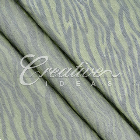 58" Organza Zebra Sheets - 3 Yards (Apple Green/Black)