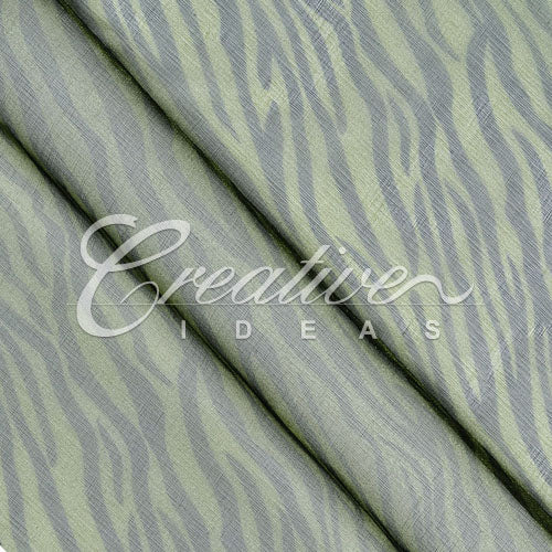58" Organza Zebra Sheets - 3 Yards (Apple Green/Black)