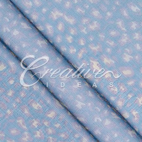 58" Organza Leopard Sheet - 3 Yards (Turquoise/Yellow)