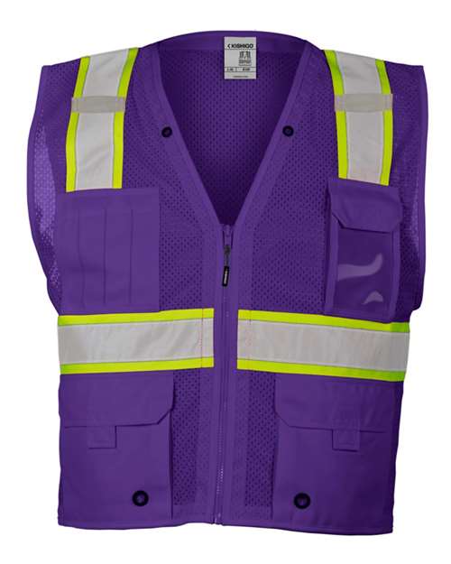 Kishigo Unisex EV Series Enhanced Visibility Multi-Pocket Mesh Vest