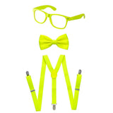 Kids Neon Suspender, Bowtie Accessory Set