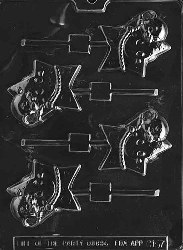 Mouse with Star Chocolate Lolly Mold - LPC157