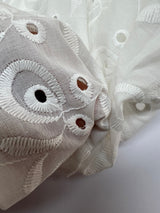 Cotton Broderie Anglaise Poplin White