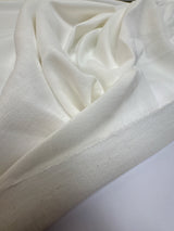 Linen Viscose Plain Weave White Shirt Fabric