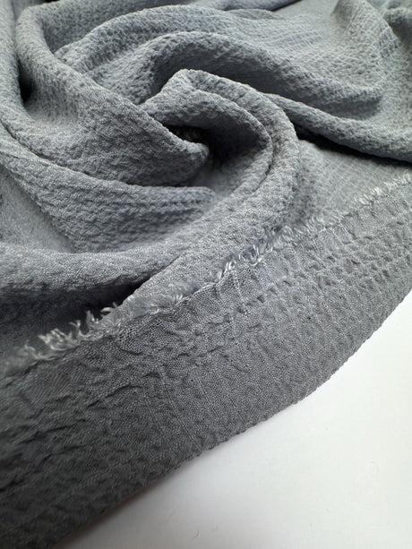 Polyester Crinkled Woven Gray Fabric