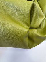 Eco Leather Knitted Fabric Green White