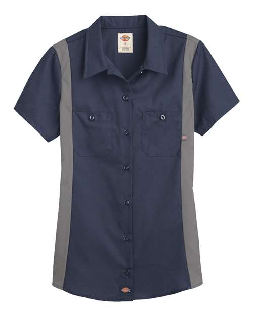 Women's Short Sleeve Industrial Colorblocked Shirt