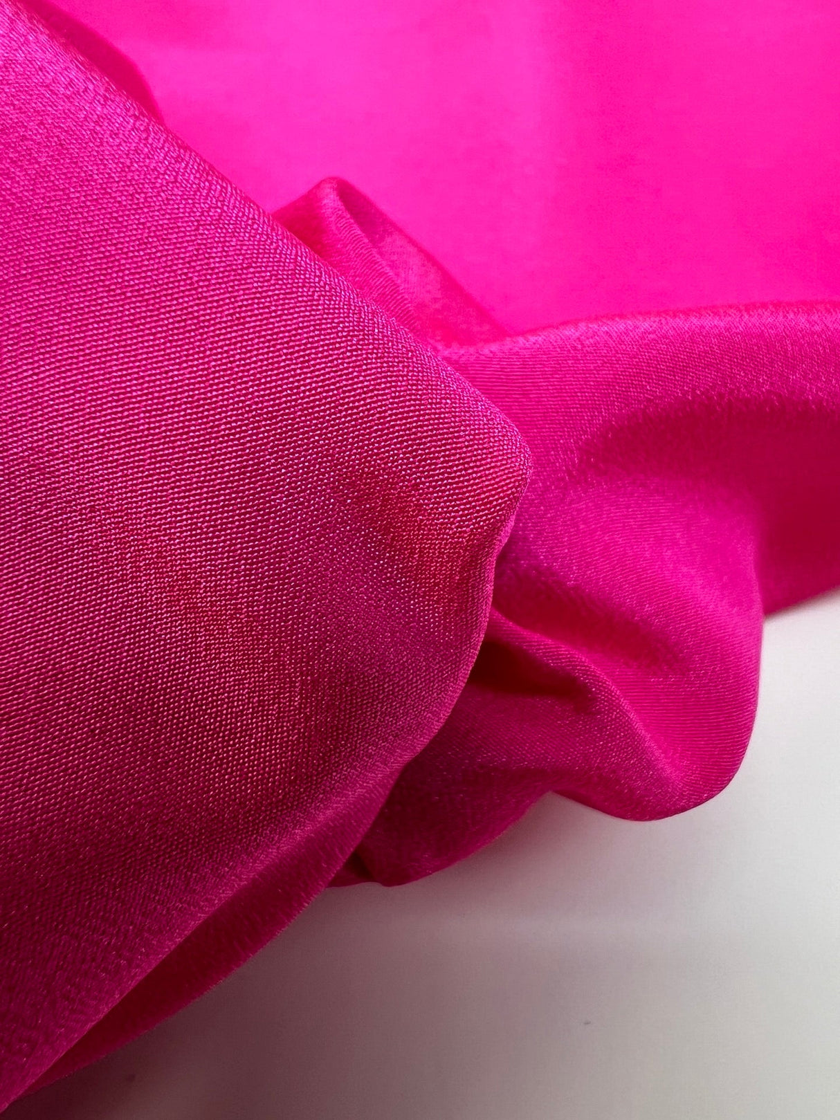 Pink Polyester Crepe Fabric