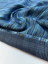 Viscose Cotton Woven Fabric Blue Abstract